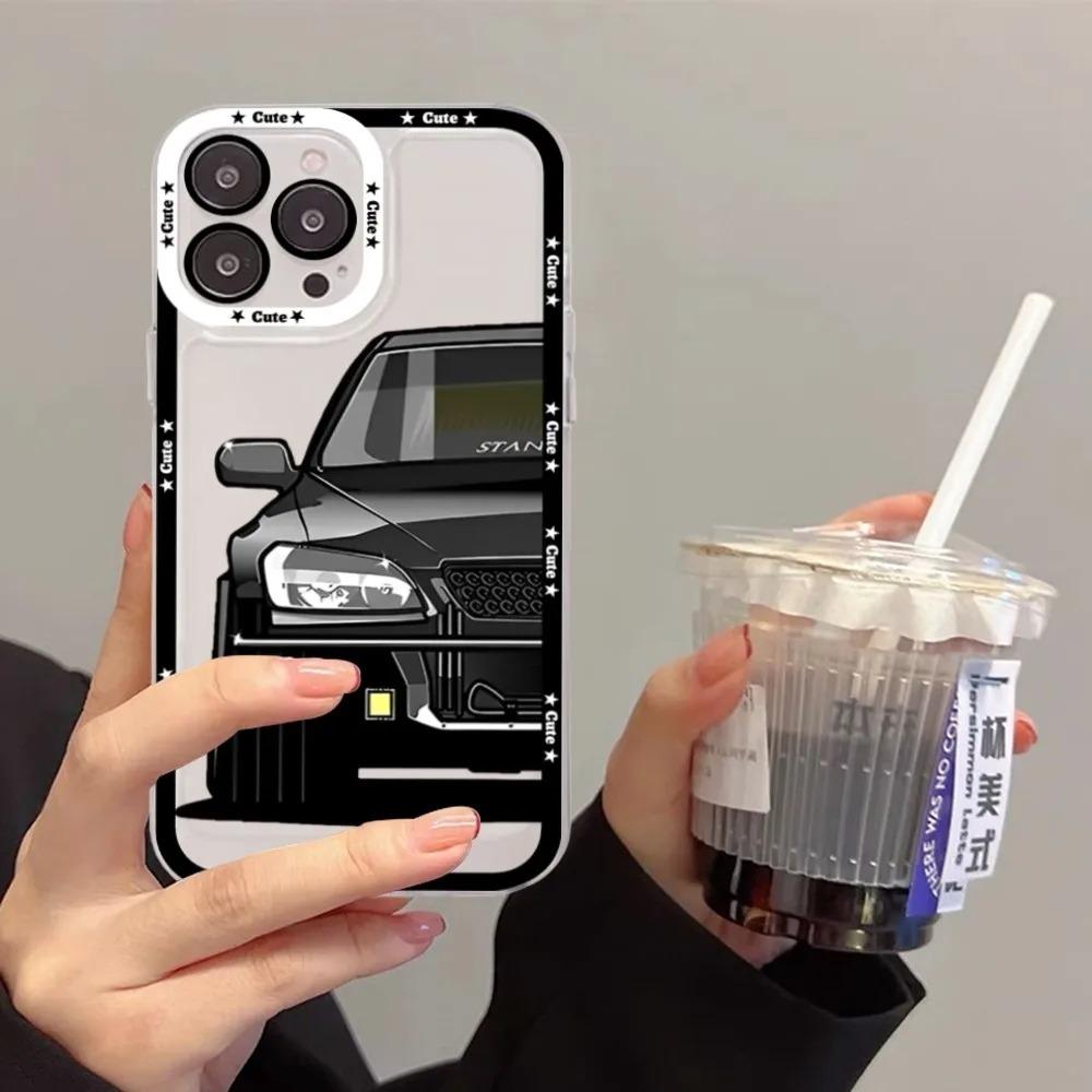 Япония JDM Спортивный автомобиль Чехол для телефона Для IPhone 16 15 14 13 12 11 Pro Max XS X XR SE 2020 2022 Plus Mini Защитный чехол