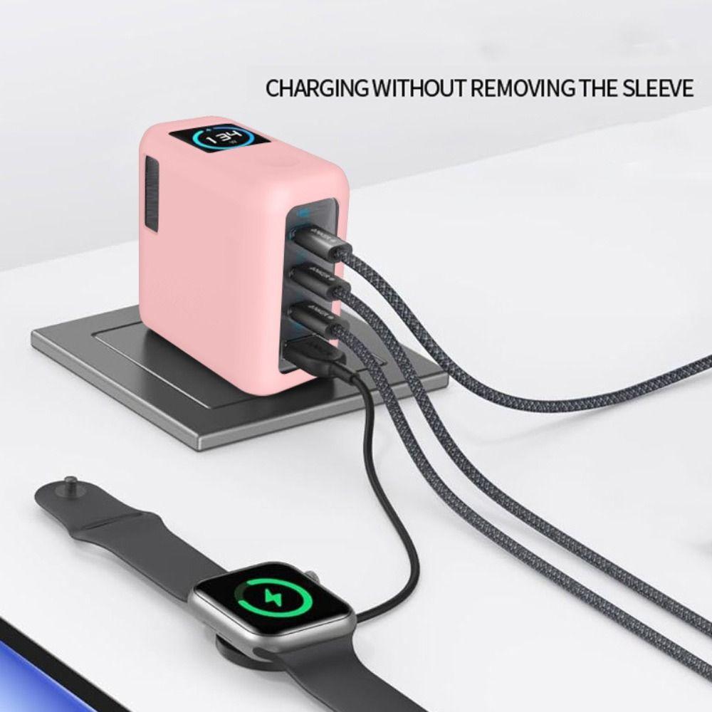 Clear Protective Charger Cover Portable Charger Shell for Anker Zolo 140W GaN 4-Port Charger Travel