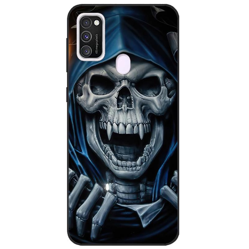 For Samsung M21 Case 6.4" Soft Silicon Cover For Samsung Galaxy M21 M 21 m215 Phone Back Bumper Funda black tpu case