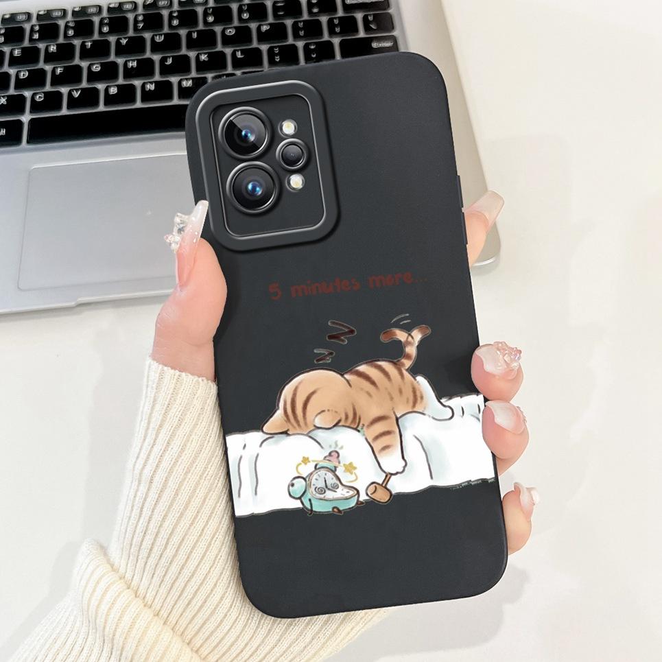 Мультяшный чехол для Realme GT2 Pro RMX3301 / Realme GT Neo2 GT 2, бампер, мягкая задняя крышка из жидкого силикона, Цветок, Роскошный корпус для телефона