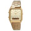 Casio Часы кварцевые CASIO ANA-DIGI Vintage Series AQ-230GA-9DMQ Unisex Dual Time Gold Overseas Model