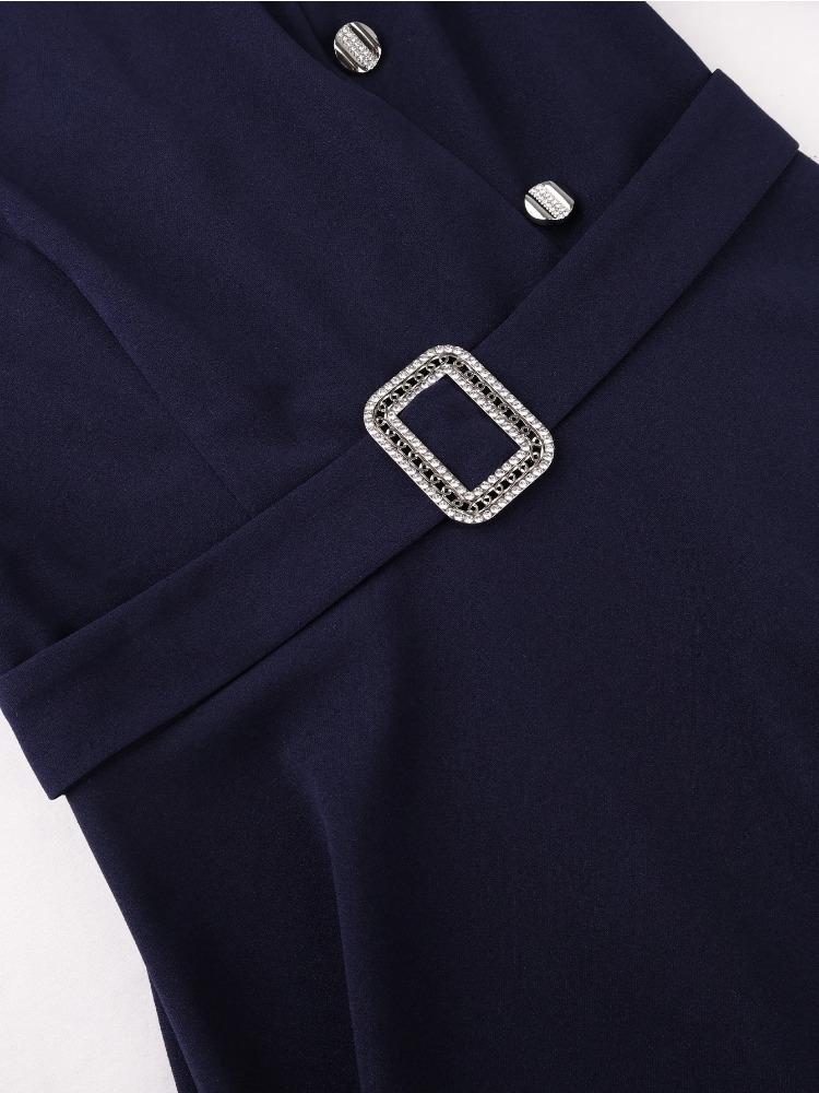 Женское элегантное А-силуэтное церковное платье с круглым вырезом, сборками, длинными рукавами, пуговицами, поясом, высокой талией, для формальных мероприятий, работы, шикарное офисное платье