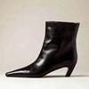 Sexy Pointed Toe Soft Leather Women's Boots Elegant Thin Low Heel Ankle Boots for Women High Quality Designer Shoes Botas Mujer