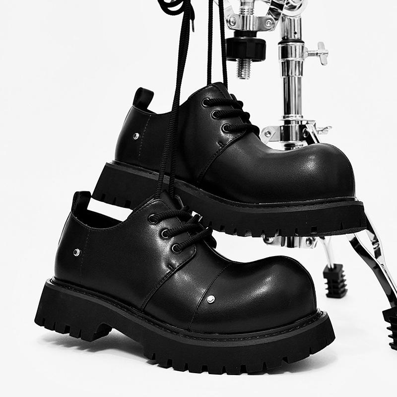 Fashion Men's Leather Shoes Classic Trendy Designer Styles Leisure Party Outdoor Fashion Street Walking Thick Soled Youth Quality Shoes