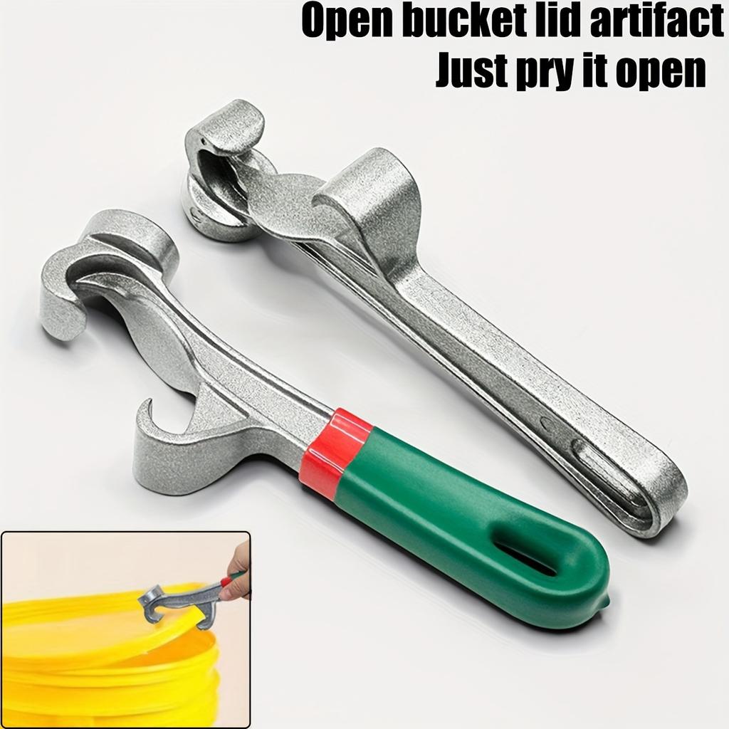 1 шт. Многофункциональный ключ для крышки ведра с краской, открывалка для ведра, промышленный класс, экономия труда, металлический, водонепроницаемый, пластиковый открыватель для ведра