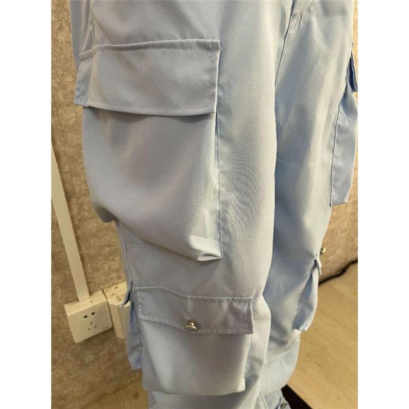 High Street сексуальные комбинезоны с открытыми плечами женские без бретелек пуговицы Y2k брюки-карго женские корейские карманы дизайн повседневный комбинезон