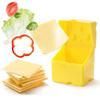 Кухонная коробка для хранения свежести из АБС-пластика с откидной крышкой для сыра Коробка для хранения свежести в холодильнике Упаковка для еды и закусок Коробка для хранения сыра