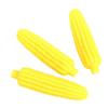 Латексные желтые игрушки в форме кукурузы для маленьких собак, звучащие, устойчивые к укусам, скрежещущие, скука, чистка зубов для собак, дразнящие, облегчающие чистку зубов