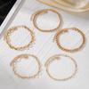 Bohemian Minimalist Multi-Layer Metal Chain Women's Bracelet Set