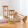 Stable Connection Wooden Hourglass Wooden Round Hourglass Timers Durable   Kids Gift
