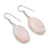 Натуральный розовый опал драгоценный камень 925 стерлинговое серебро ювелирное изделие серьга 1,58" AEE-10927