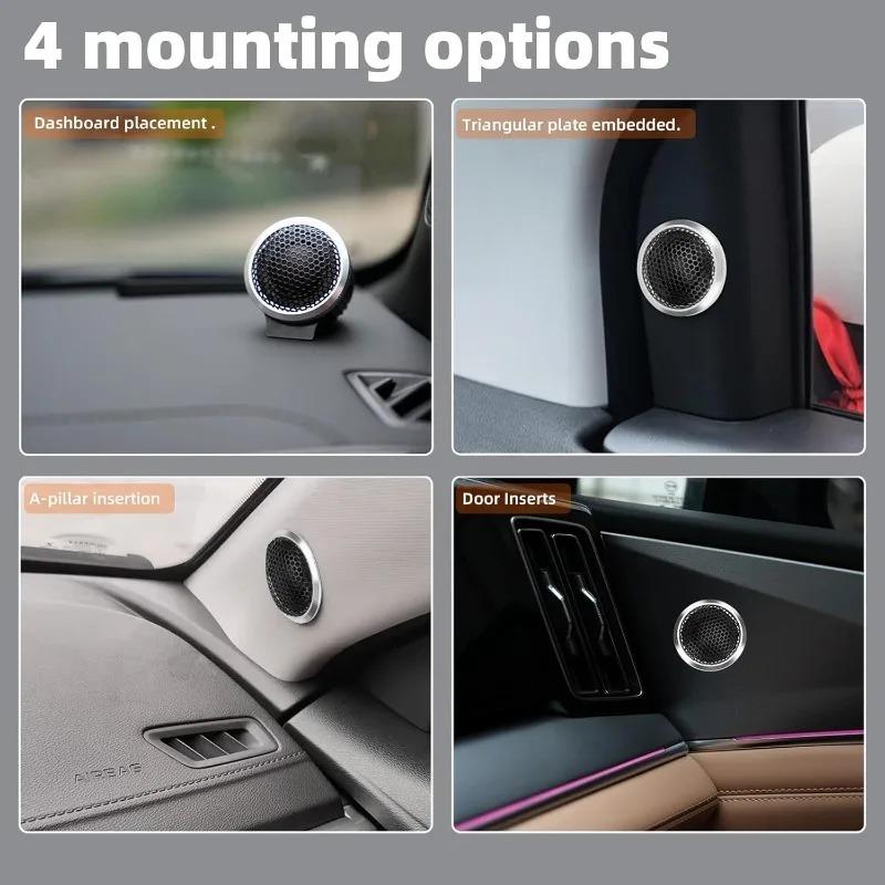 2pcs 1 Inch Car Tweeters 240W Aluminum Casing Silk Dome High-Frequency Super 4 Ohm Tweeters Silk Film Audio Speaker Car Compone