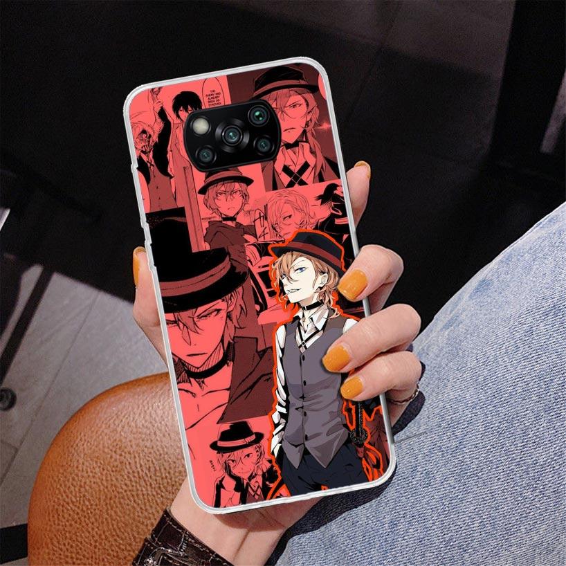 Чехол для телефона Bungo Stray Dogs Manga для Xiaomi Poco X5 X6 X7 Pro X4 Gt F7 Ultra M8 M7 Redmi 15C 15 13C 13 12C 12 Уникальная обложка Coqu