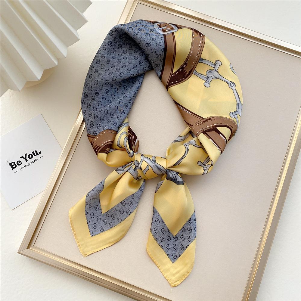 Fashion Decoration Scarf Hairband Tie Hair 70 Small Square Scarf Silk Scarf Women'S Spring And Autumn Versatile Small Scarf Professional Scarf