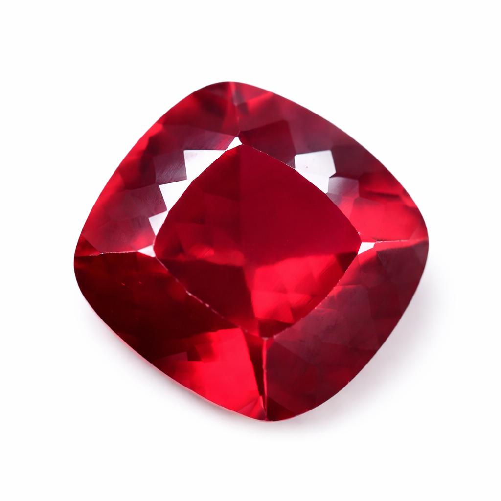 Natural Red Ruby Loose Gemstone Mozambican 12 ct Square Cushion Shape for Jewelry Making and Crafts