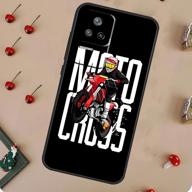 Moto Cross Sports Motorcycle Case For POCO X6 Pro X3 X5 F5 M6 Pro F3 M5s Cover For Xiaomi 13T Pro 14 11T 12T 12 13 Lite