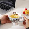 Ceramic Cup Breakfast Cup Creative Household Drinking Cup Large Capacity Oat Cup High Value Milk Cup Half Hand Gift Cup