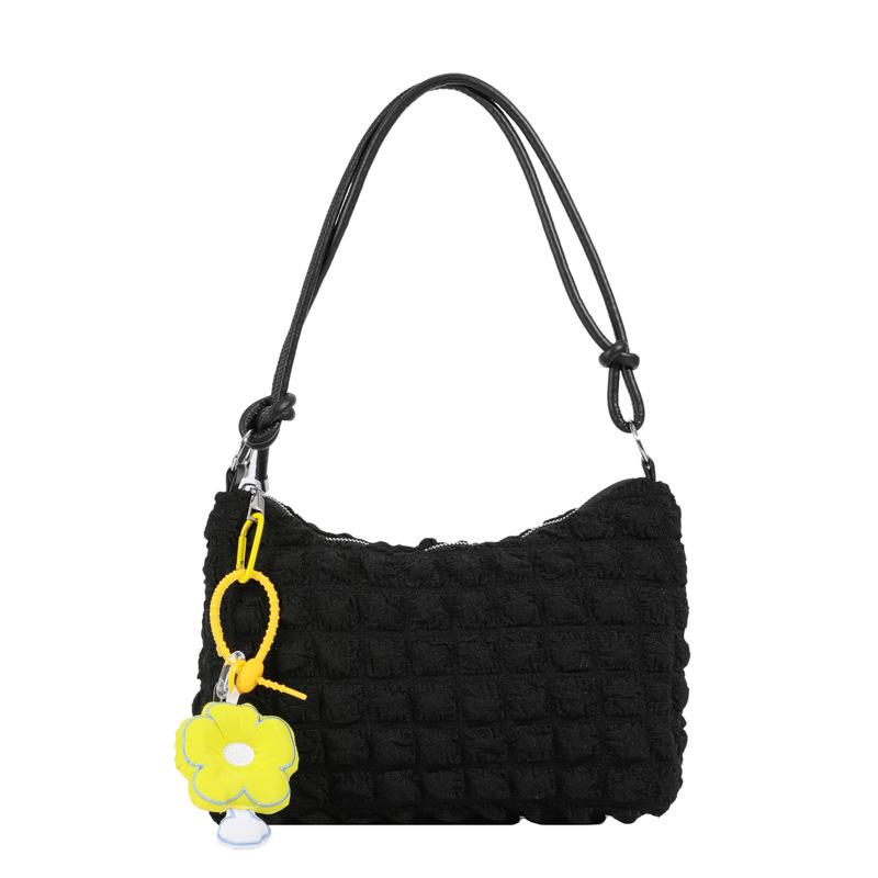 Сумка-хобо в зарубежном стиле, маленькая, свежая, плиссированная, женская, новая коллекция ранней осени 2025, универсальная, подмышечная сумка-пельмень, модная