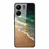 Для телефона Redmi 12C 13C 11A Чехол Закаленное Стекло Жесткая Крышка для Xiaomi Redmi 12 C 13 C 11 A Оболочка Цветы Разноцветные Задние Чехлы