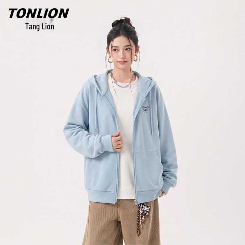 Женская спортивная милая толстовка на молнии из смесовой хлопковой ткани TonLion