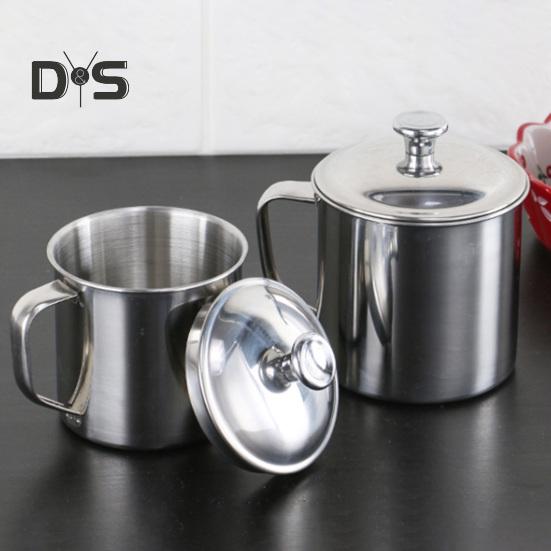 Стакан для воды из нержавеющей стали с ручкой-крышкой, кружка для горячих и холодных напитков для кемпинга, пикника, барбекю, устойчивый к коррозии, легкоочищаемый, одностенный, воздушный, пивной стакан