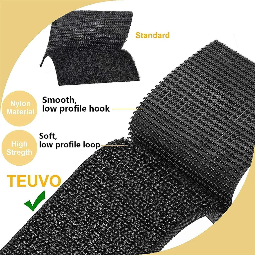 1pc 10cm/3.94in Strong Self-adhesive Fastener Tape 11CM X 2M Hook and Loop Back Nylon Sticker Adhesive Tape