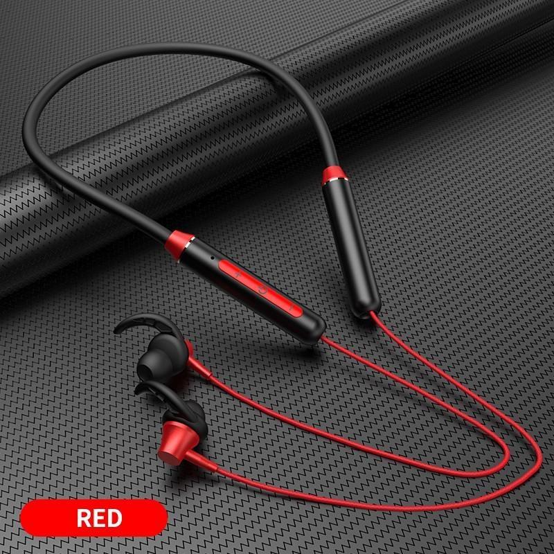 Беспроводные Bluetooth-наушники с шейным ремешком, Магнитная спортивная беговая гарнитура с микрофоном IPX5, водонепроницаемые спортивные наушники с шумоподавлением