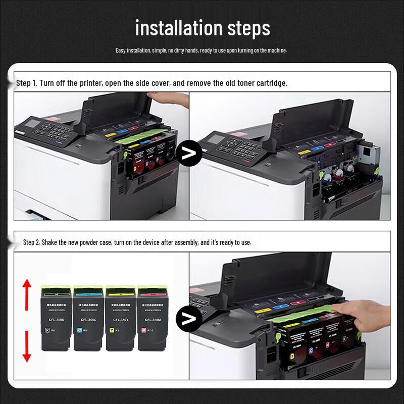 Fumi CFL-350 Compatible Toner Cartridge 4-Color Set