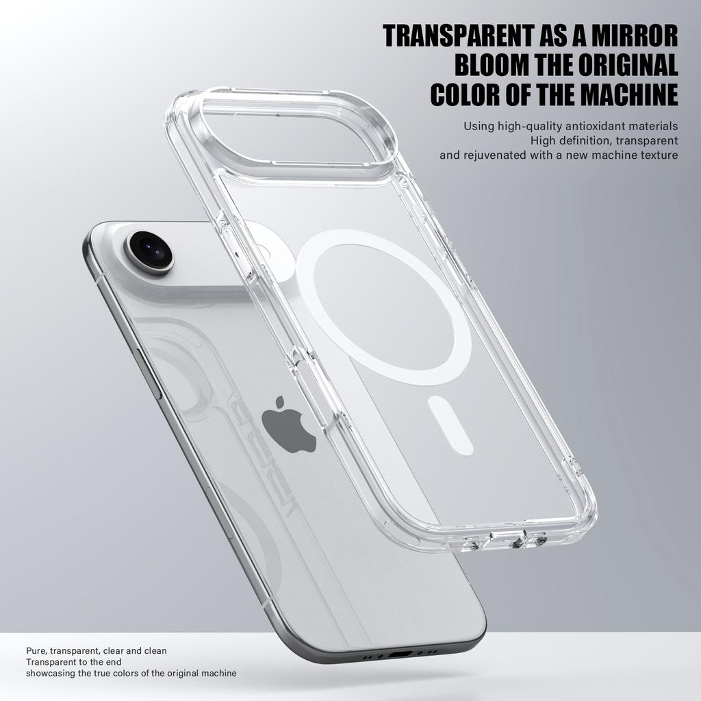 Для iPhone Air Чехол Совместимый с MagSafe ТПУ+ПК Прозрачная Задняя Крышка Телефона