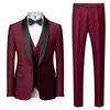 2023 Men's Shawl Collar Tuxedo Three-Piece Suit: Perfect for Grooms, Groomsmen, or Hosting