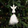 Delicate Christmas Tree Feather Pendant Plastic Christmas Hanging Decoration  Window Decor
