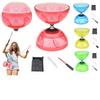 Chinese Yoyo Diabolo Set with 2 Diabolo Sticks String and Net Bag Triple Bearing Diabolo for Kids Adults Elderly