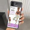 Чехол для телефона с принтом «Мама и малыш» из твердого ПК для Samsung Galaxy Z Flip 6 5 4 3 Черный чехол ZFlip6 Flip5 Flip4 5G Складные чехлы с принтами