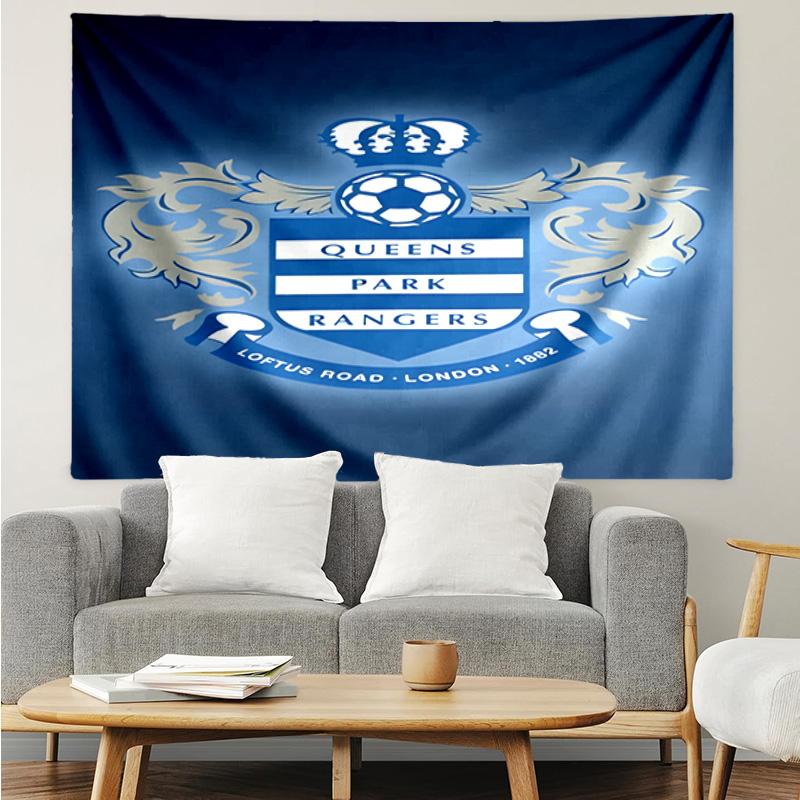 Queens Park Rangers Crest Tapestry, Unique Design Tapestry, Suitable for Bedroom,Livingroom, Playroom,Heartwarming Fan Holiday Gifts