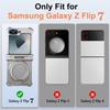 Чехол Eary для Samsung Z Flip 7 с поддержкой MagSafe, алюминиевый, металлический, с магнитной подставкой, вращающейся на 360°, подставкой-ножкой, безрамный, противоударный бампер