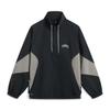 Li Ning Comfortable Casual Simple Loose Stand Collar Zipper Jacket Men Jacket Black AFDV127-3