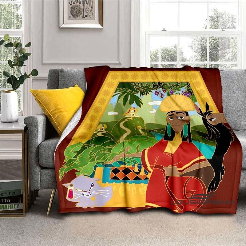 2026 New Cartoon "The Emperor's New Groove" Blanket. A warm and comfortable flannel blanket suitable for bedrooms, sofas, beds,
