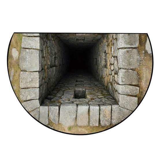 Полукруглый коврик для пола Нескользящий Декоративный 3D-иллюзия Реалистичный ковер-норка Прихожая Гостиная Спальня Устойчивый к выцветанию Коврик для зонирования