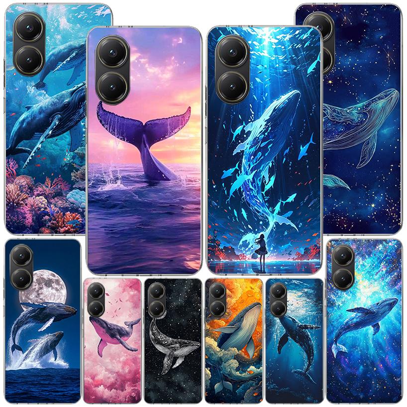 Humpback Whale Sea Giant Phone Case For Xiaomi Poco X7 X6 X5 Pro F7 Ultra Redmi 15C 15 13C 13 12C 12 10 10A 10C 9 9A 9C 9T Cover