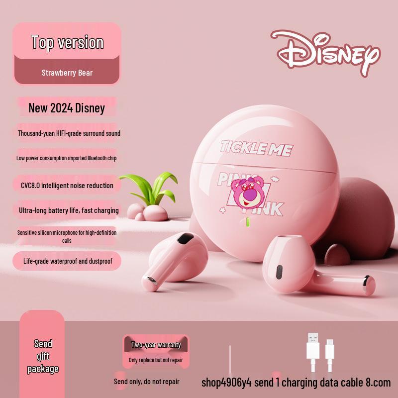 Беспроводные Bluetooth-наушники Disney K26 True Wireless с мультяшным дизайном и долгим временем работы от аккумулятора