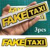 3pcs Fake Taxi Sticker Vinyl Decal Car Window Drift Funny Tuning