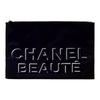 BEAUTE Черная вышитая холщовая косметичка