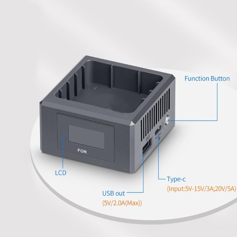 Intelligent Drones Battery Chargers with Color Screen Fast Charging Hub Intelligent Control Safety Features for 4Pro Photography