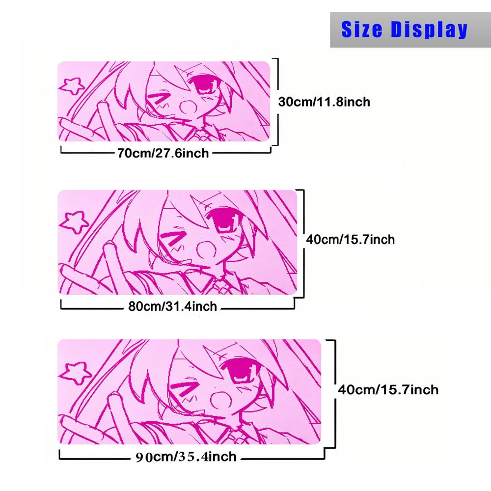 Cute Star Girl Mouse Pad Large Computer Office Game Table Mat Rubber Anti-slip Stitched Keyboard Mats 90x40 XXL Desk Pads