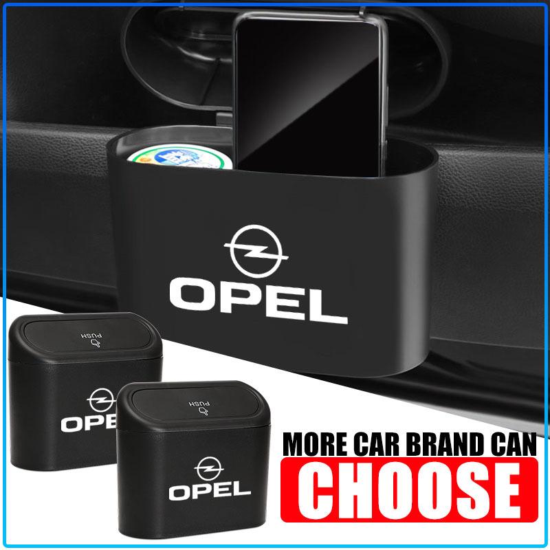 1Pcs Car Trash Can Storage Box Vehicle Garbage Dust Case Emblem For Opel Astra H G J Insignia Mokka Zafira Corsa Vectra B C D