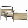 VidaXL Bed Frames Without Mattress 100x200 Cm Sonoma Oak, Bedroom Furniture, Single Bed, Slatted Base, Bed, Frame 4100271