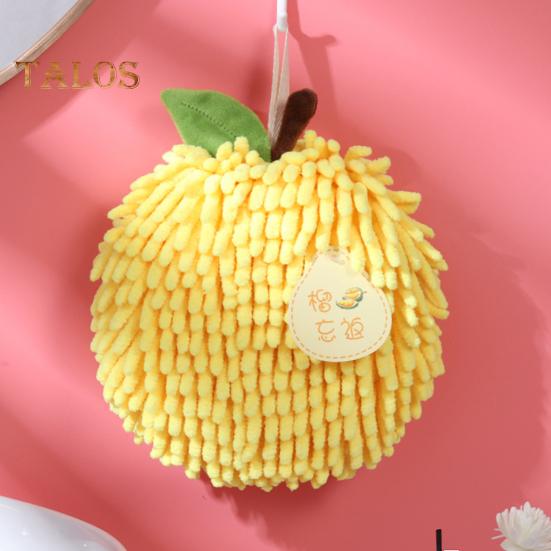 Полотенце для рук из шенилла с ремешком для подвешивания, хорошо впитывающее воду мягкое сверхтонкое волокно, утолщенная тряпка, устойчивая к пятнам, многоразовая для уборки кухни и ванной комнаты