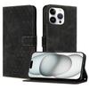 For iPhone 15 Pro Max Leather Case 7-Shaped Pattern Wallet Stand Shockproof Phone Cover