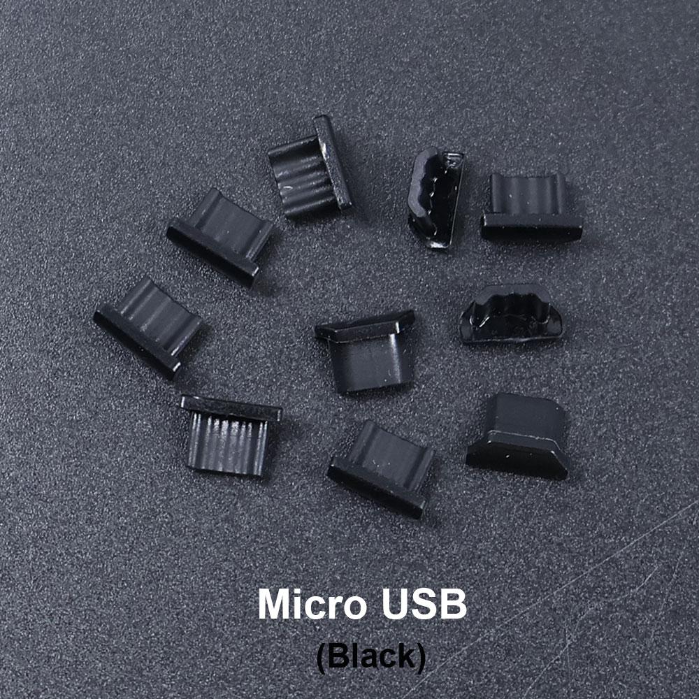 JCD 10pcs Silicone Type-C Micro USB Dust Plugs Phone Anti-dust Protector Cover USB Charging Port HDMI-Interface RJ45 For Laptop2