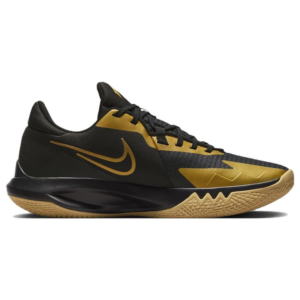 Nike Precision 6 Black Metallic Gold Unisex Sneakers DD9535-005